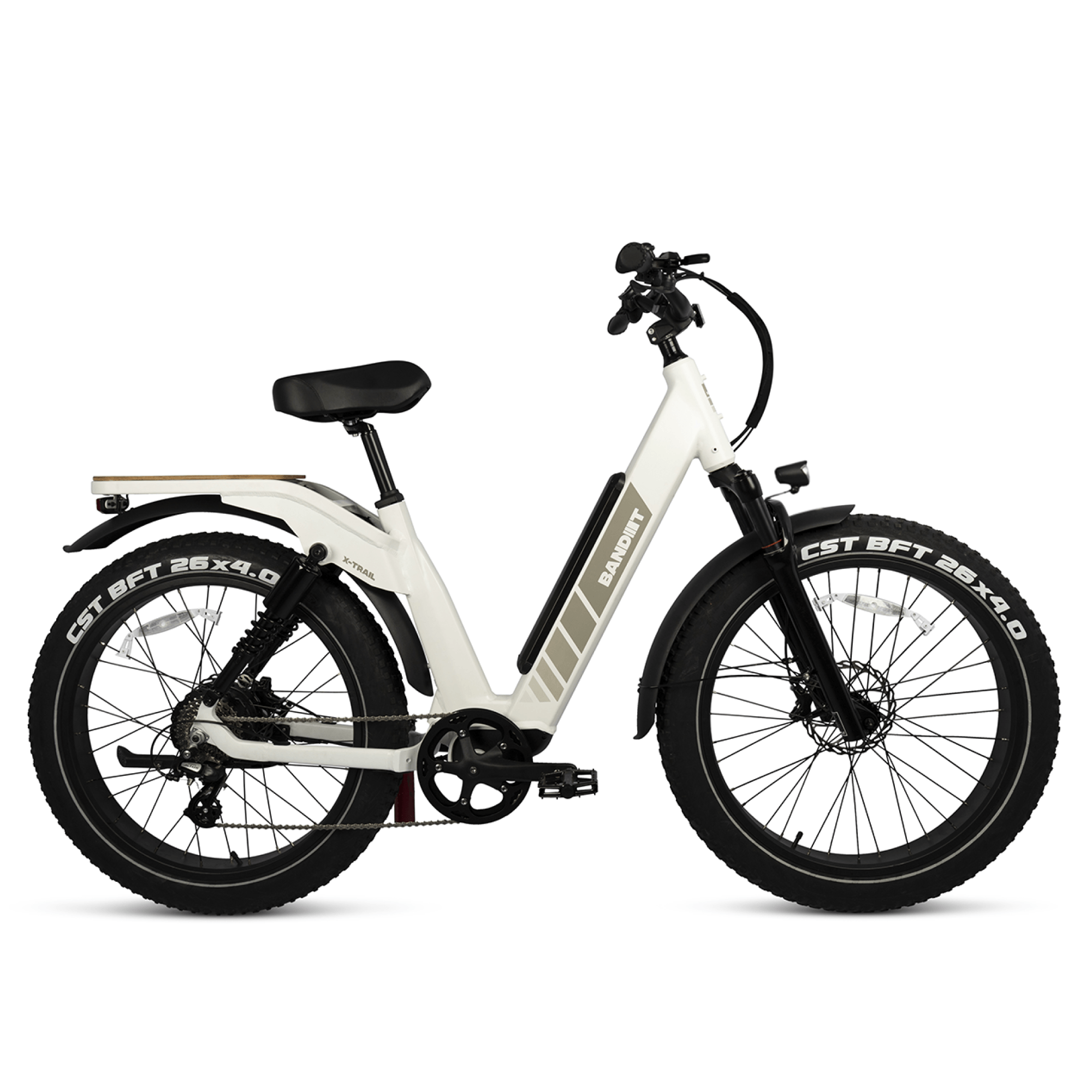 Premium Electric Fat Tire Bike X Trail Urban Step Thru by Bandit